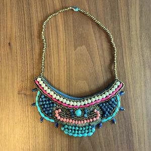 Anthropologie colorful bib necklace